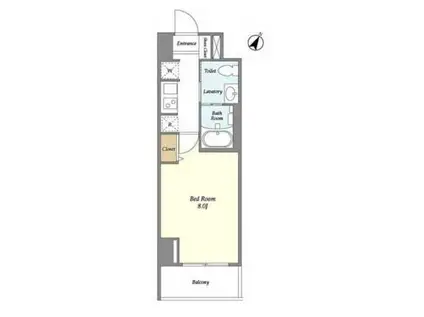 LA PERLA岩本町(1K/7階)の間取り写真