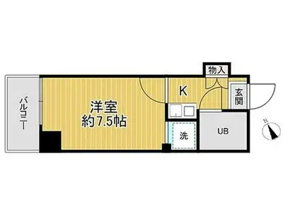 マイファリエ十字街(1K/2階)の間取り写真