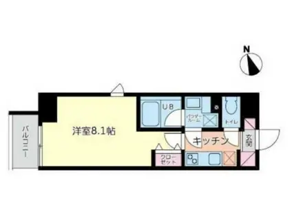 スカイコート蔵前II(1K/10階)の間取り写真