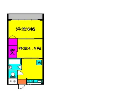 塩島マンション(2DK/3階)の間取り写真