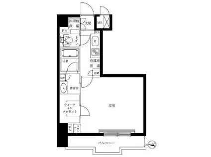 ルーブル明大前(1K/3階)の間取り写真