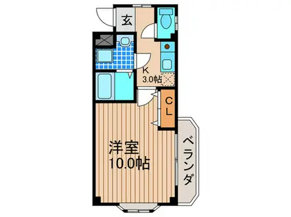 新石切デルフコート(1K/2階)の間取り写真