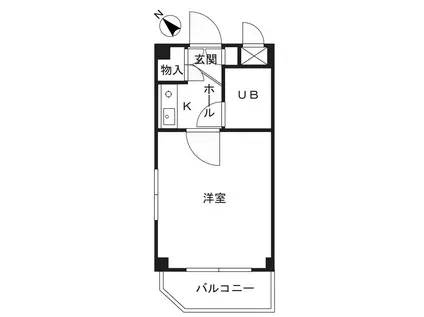 アメジストパレス(1K/4階)の間取り写真