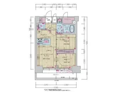 プレサンス上前津ディアシス(2LDK/12階)の間取り写真