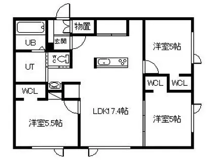 NORFINO DEERI(3LDK/1階)の間取り写真