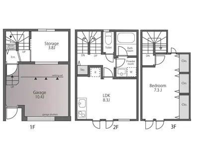 TWEED大森(1SLDK/1階)の間取り写真