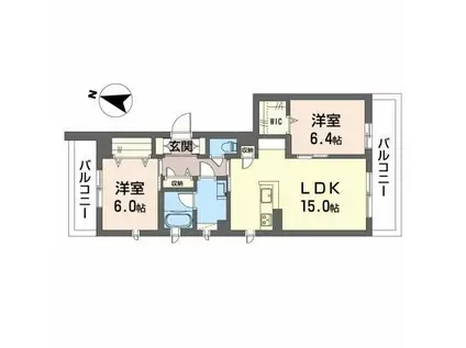MAISON RENABRE(2LDK/2階)の間取り写真