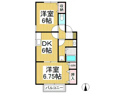 セジュール大塚(2DK/1階)の間取り写真