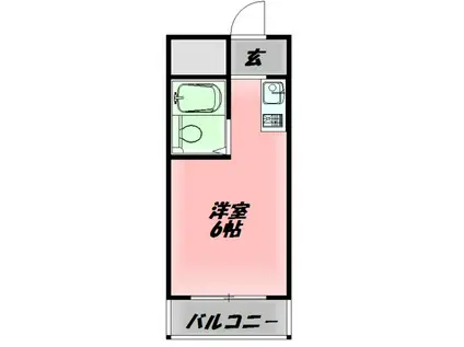 フロンティア21(ワンルーム/5階)の間取り写真