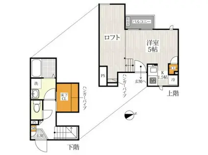 CB近見フレスコ(1K/2階)の間取り写真