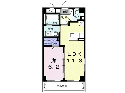 OHANA(1LDK/3階)の間取り写真