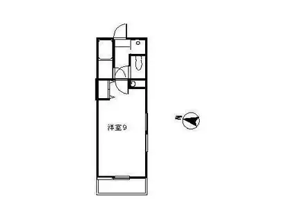 フレグランスモアー(ワンルーム/2階)の間取り写真