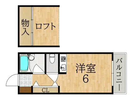 ウエストエンド(ワンルーム/3階)の間取り写真