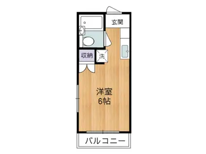 メゾンK(ワンルーム/2階)の間取り写真