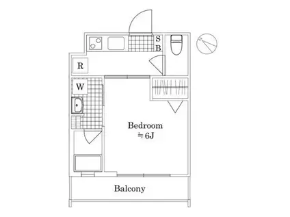 ラフィスタ元町I(1K/2階)の間取り写真