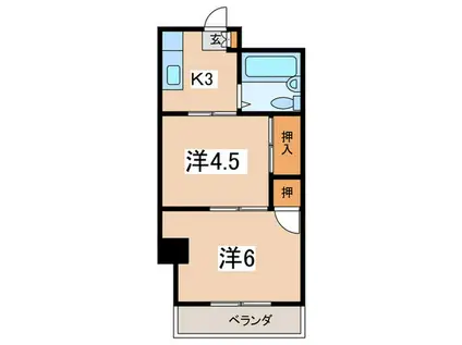 グランパーク六角橋(2K/4階)の間取り写真