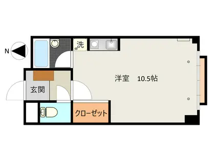 グレーシー野々市(ワンルーム/4階)の間取り写真