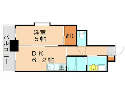 メゾン・ド・プレシューズ(1DK/6階)の間取り写真