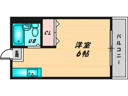 サンハイツたかだ(ワンルーム/1階)の間取り写真