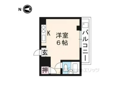 ハイツリヴィエール(2LDK/5階)の間取り写真