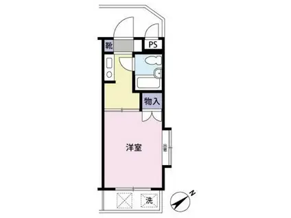 ハイタウン南馬込(1K/5階)の間取り写真