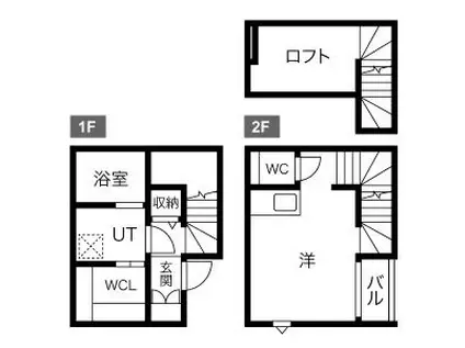 ザ・レジデンス原(1K/2階)の間取り写真