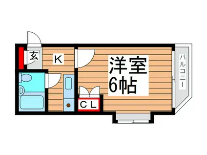 ダイニチ館Fー17(1K/5階)の間取り写真