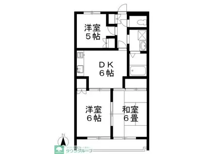 パールマンションオザキII(3DK/4階)の間取り写真