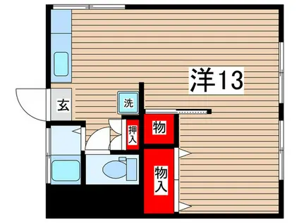 コーポラス白鳳(ワンルーム/2階)の間取り写真