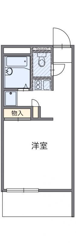 レオパレス栗林(1K/2階)の間取り写真