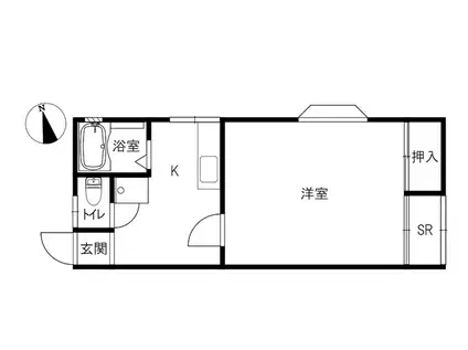 パル707A(1K/1階)の間取り写真