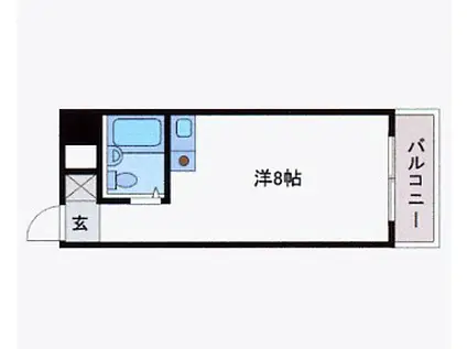 ホワイトパレス北九大前(ワンルーム/7階)の間取り写真