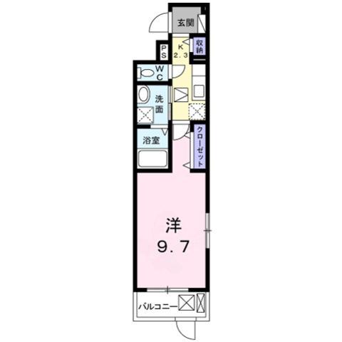 山陽電鉄本線 手柄駅 徒歩18分 3階建 築3年(1K/1階)の間取り写真