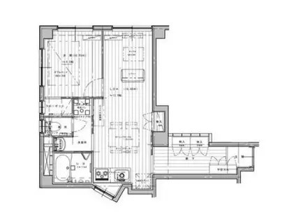 ルミエール蓮根(1LDK/3階)の間取り写真