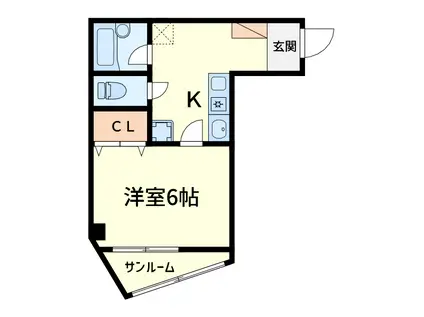 SHII(1K/3階)の間取り写真