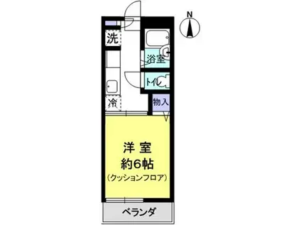 シュトラール(1K/2階)の間取り写真