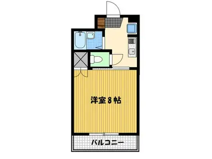 ピュアソレイユ(1K/2階)の間取り写真