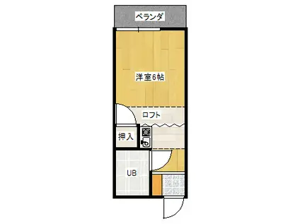 チヒロハイツ(1K/2階)の間取り写真