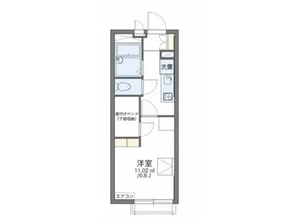 レオパレスSHIMIZU T(1K/2階)の間取り写真