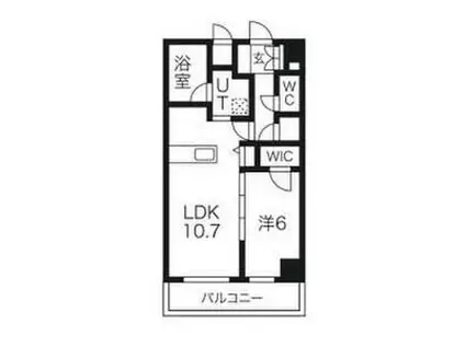 サンファーロ新都心(1LDK/8階)の間取り写真