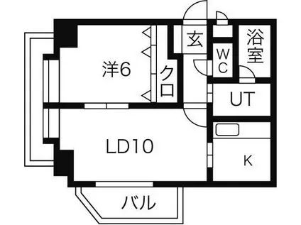 ラ・コンフォール(1LDK/7階)の間取り写真