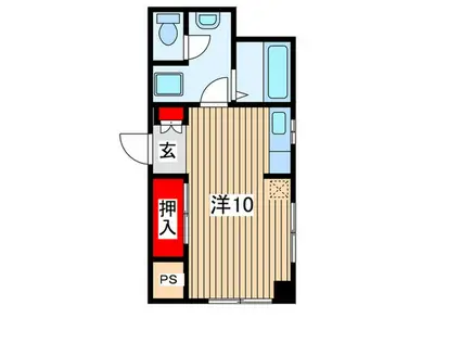 サンアイマンション(ワンルーム/1階)の間取り写真