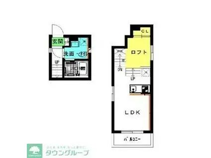 CHEZ MOI(ワンルーム/2階)の間取り写真