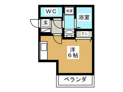 プチメゾンE・H(ワンルーム/1階)の間取り写真