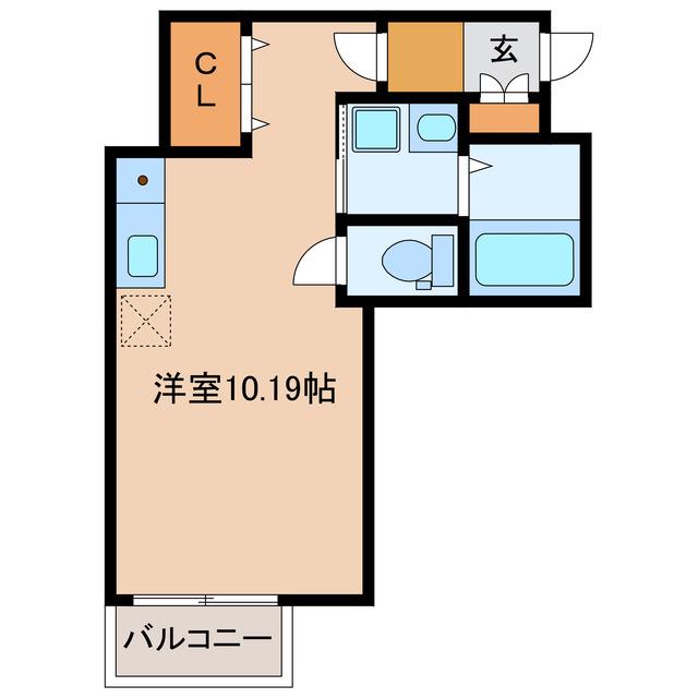 TKビル(ワンルーム/4階)の間取り写真