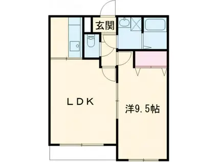 イストワール戸尾(1LDK/5階)の間取り写真