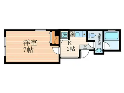 AXIS錦小路(1K/4階)の間取り写真