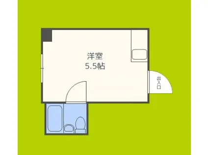 堀江グリーンハイツ(ワンルーム/7階)の間取り写真