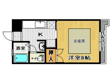 ドゥ・カンパーニュ(1K/2階)の間取り写真