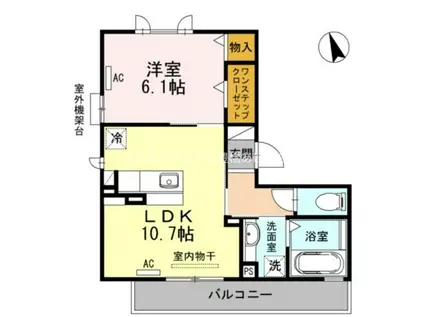 LA BELLEZZA A棟(1LDK/3階)の間取り写真